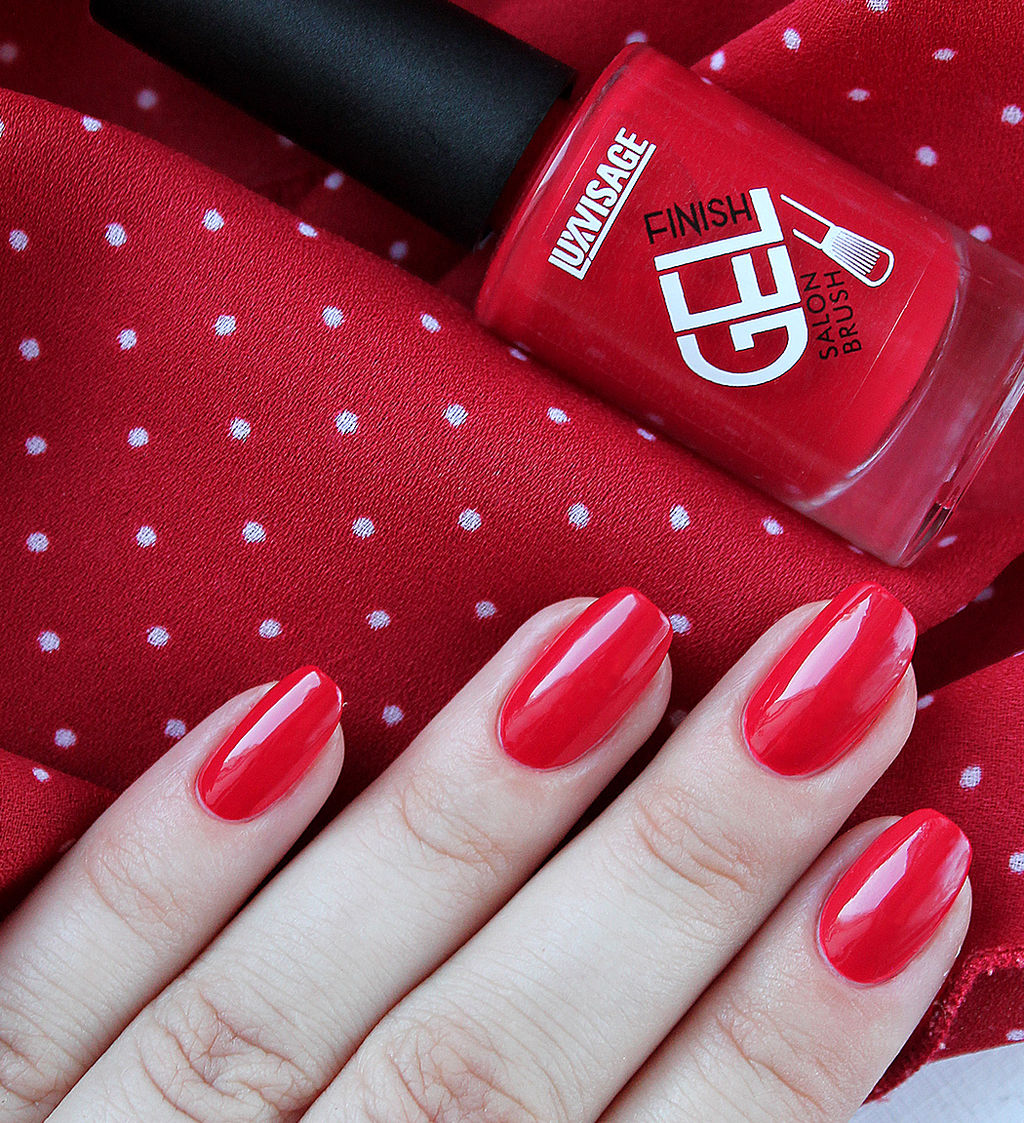 LuxVisage Лак для ногтей GEL finish тон 7 красный 9мл