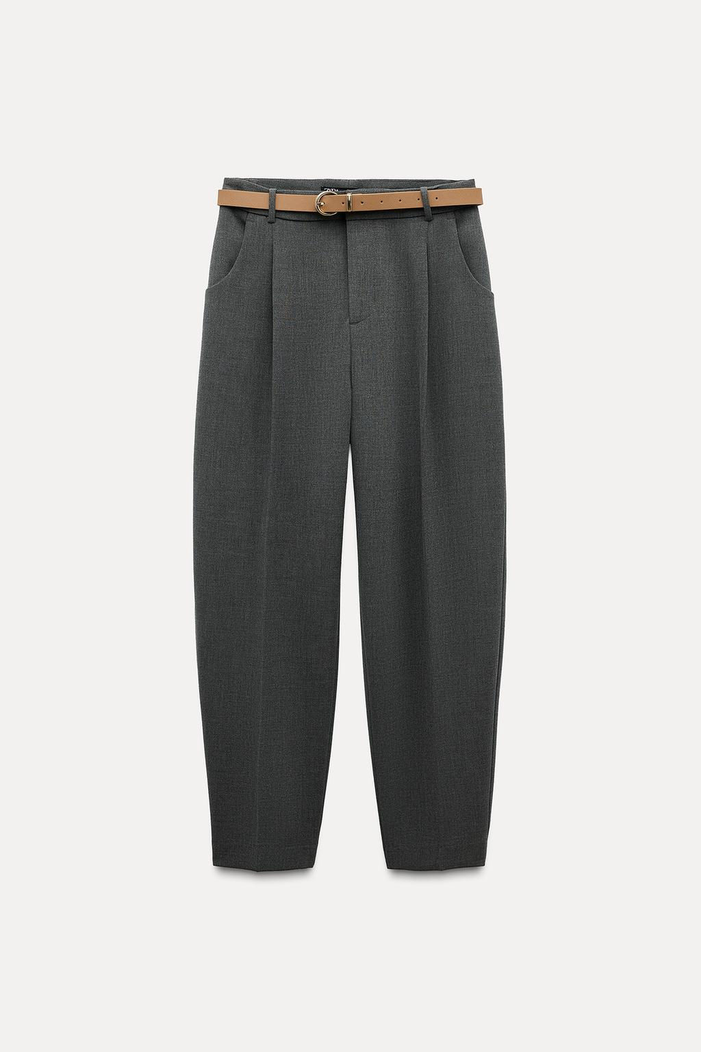 PLEATED TROUSERS WITH BELT - Zara фото 4