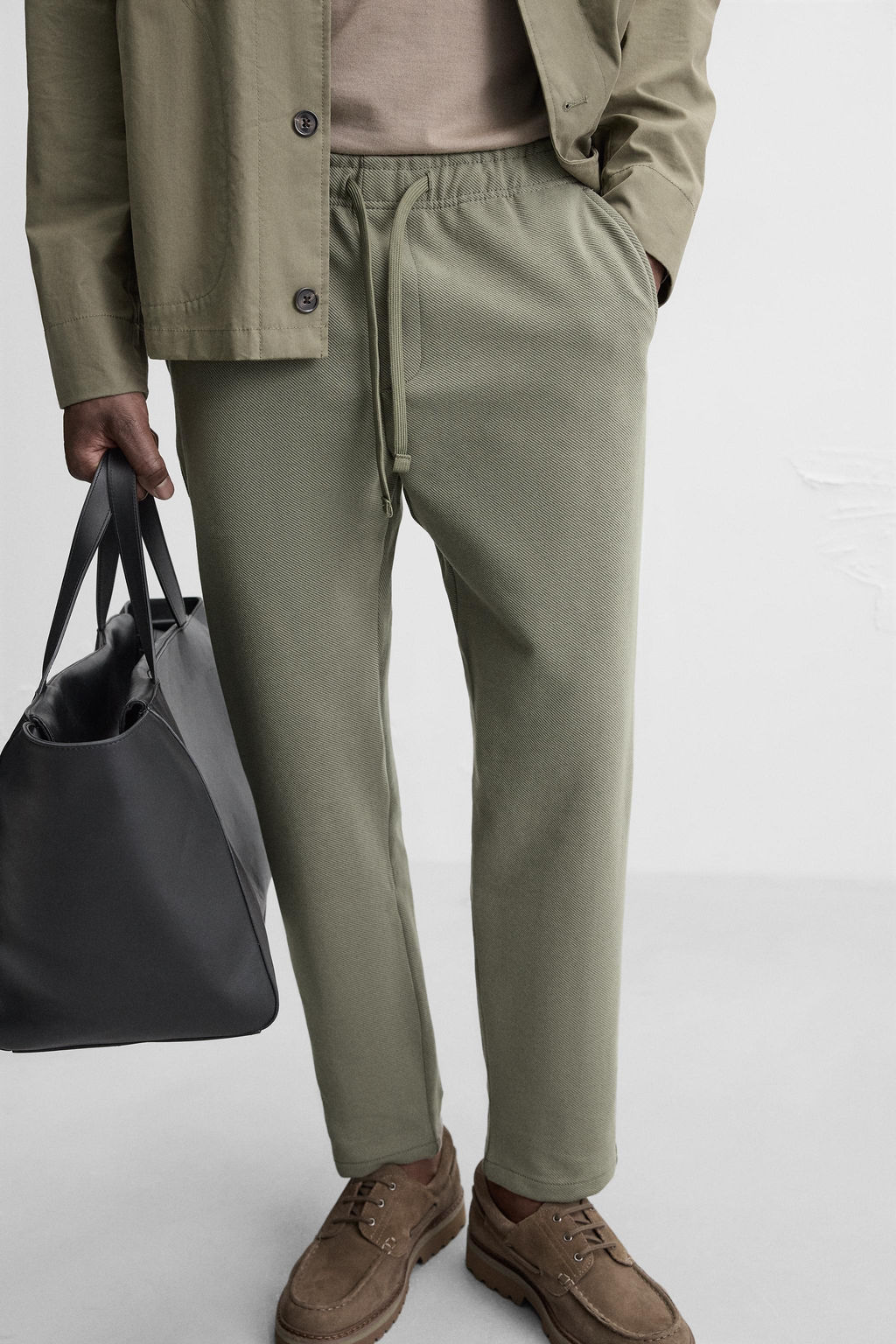 COMFORT FIT JOGGER WAIST TROUSERS - Zara фото 5