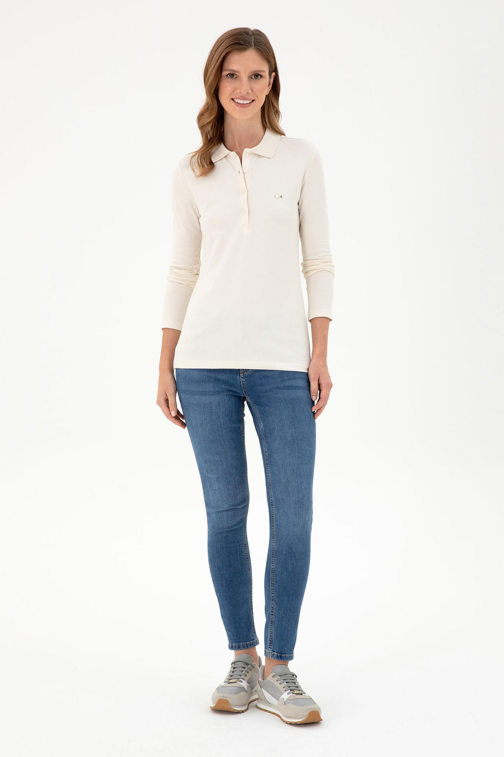 Женский кремовый базовый свитшот Неожиданная скидка в корзине - U.s. polo assn фото 11