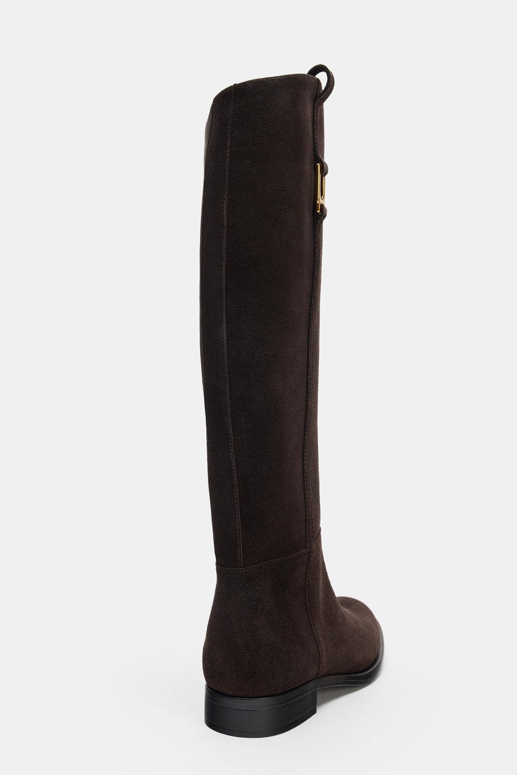 FLAT SUEDE RIDING BOOTS - Zara фото 5
