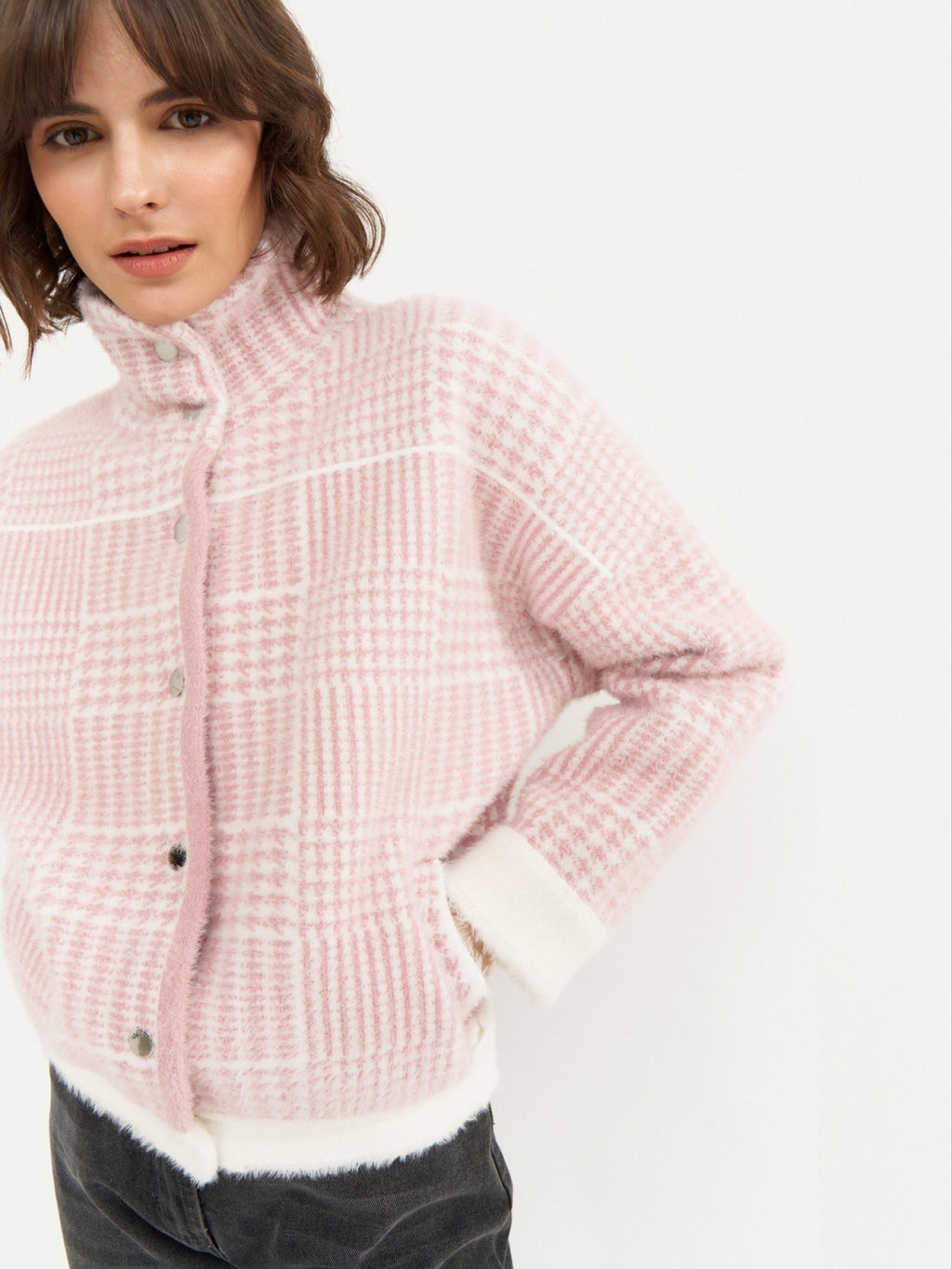 Conso/KPS 210707 - rose Бомбер Трикотажный  фото 2