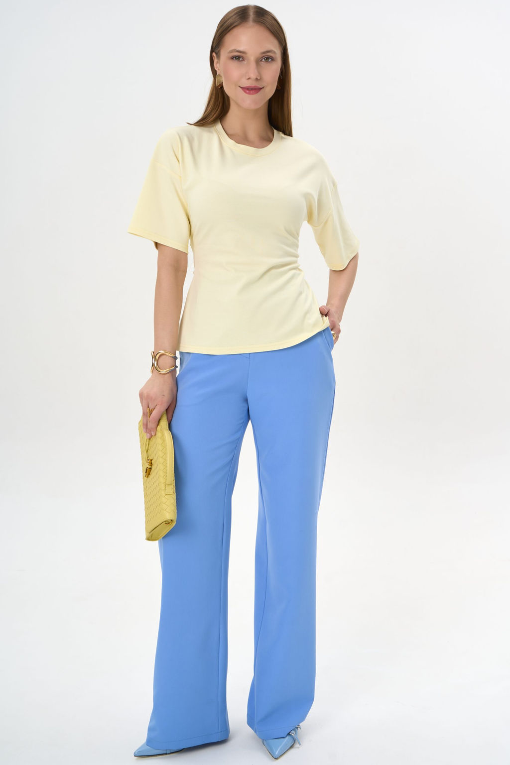 Футболка с завязками Николь (жёлтый) - Эльза фото 13