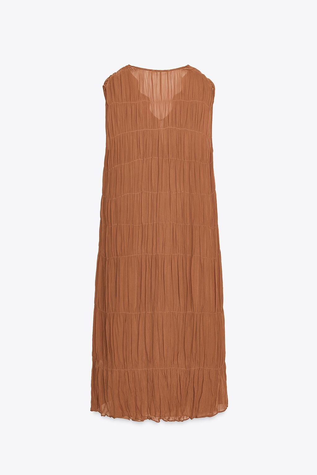 ZW COLLECTION GATHERED EMBROIDERED DRESS - Zara фото 9