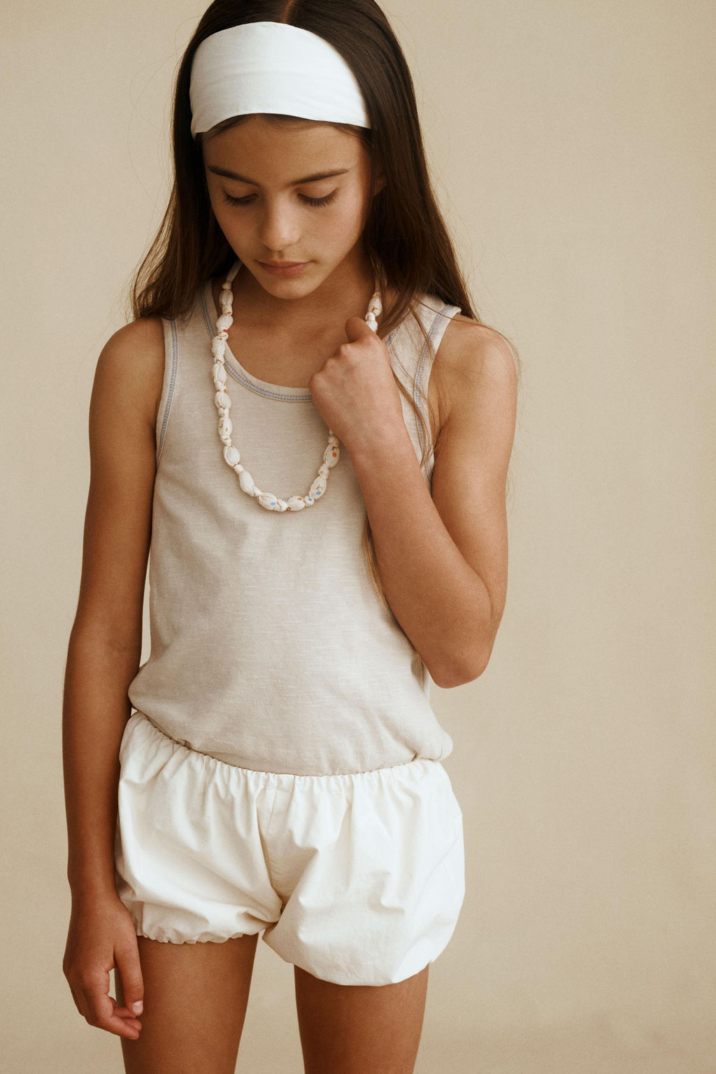 CAMISETA PESPUNTES CREATED BY CARAMEL LONDON X ZARA / Beige