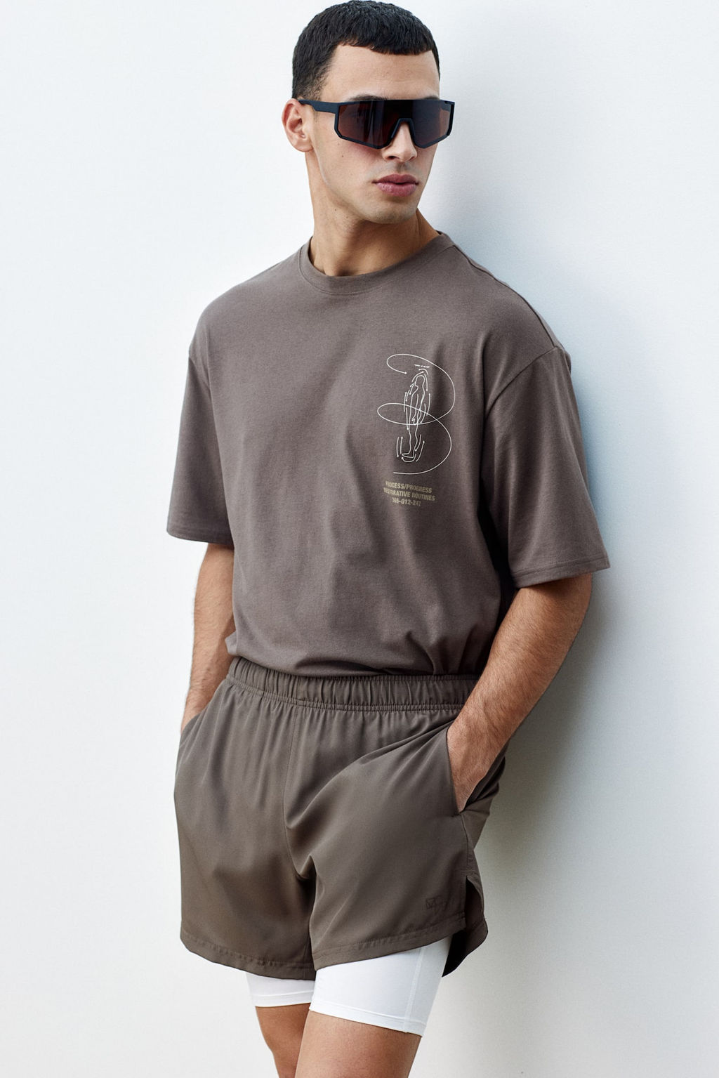 Pantalon corto de doble capa en DryMove - H&m фото 2