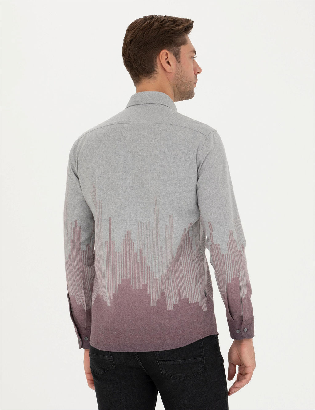 Bordo Slim Fit Uzun Kollu G_mlek - Pierre cardin фото 5