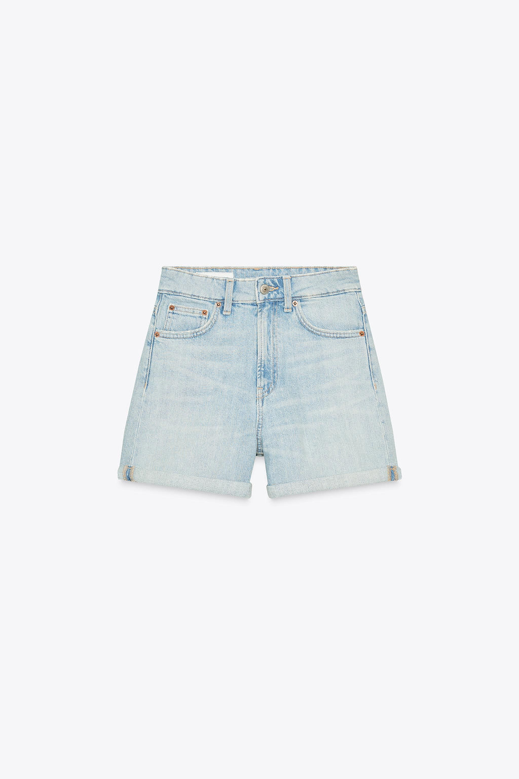 HIGH-WAIST TRF MOM FIT BERMUDA SHORTS - Zara фото 4