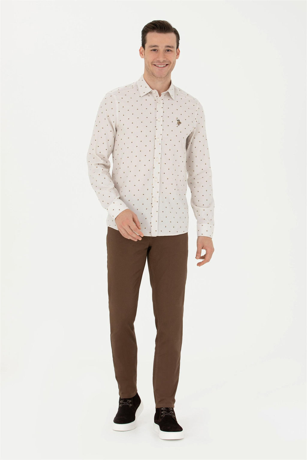 Мужская рубашка с длинным рукавом Stone - U.s. polo assn фото 11