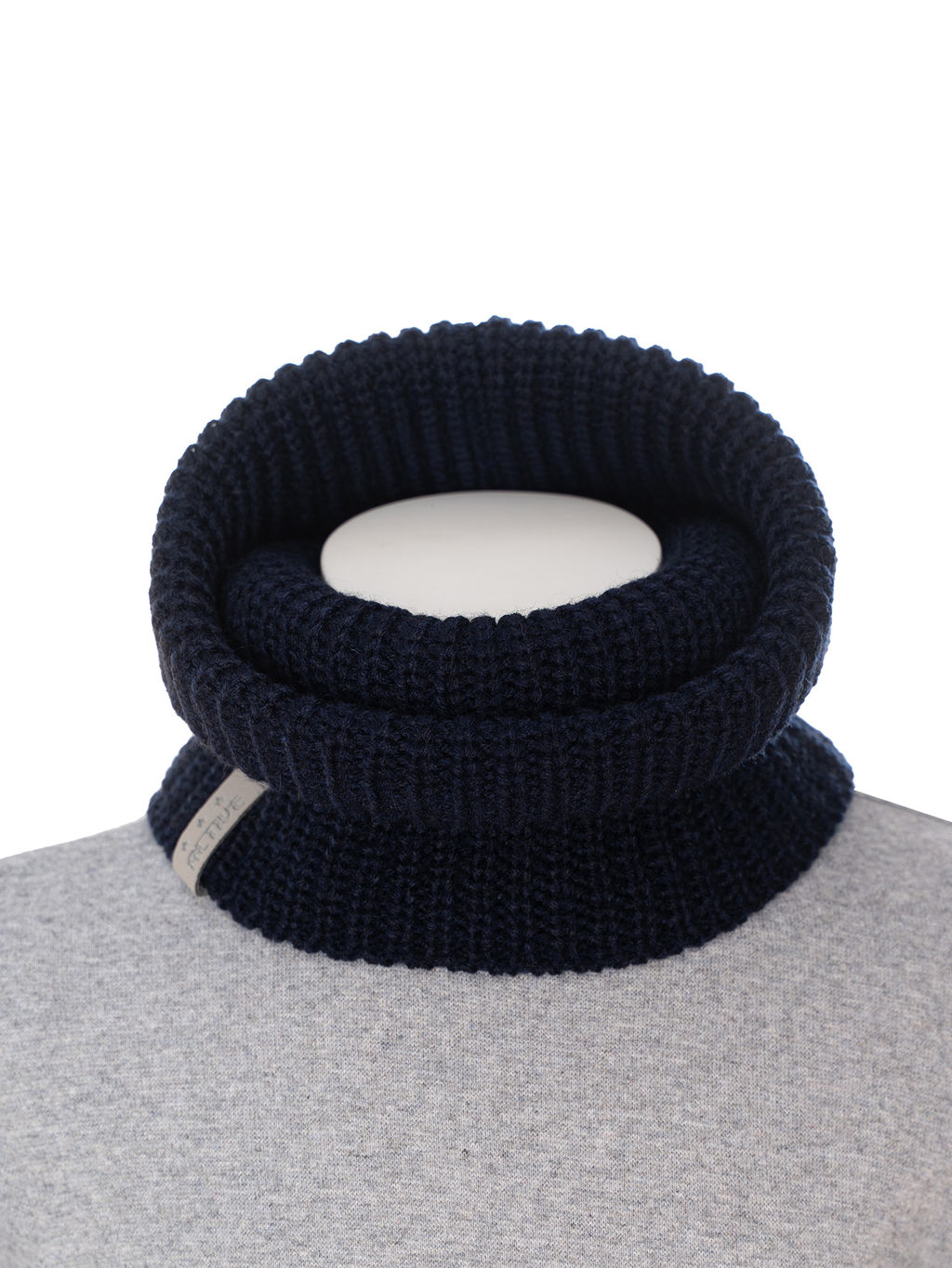 Комплект вязаный темно-синий Ш-118 (56-58)