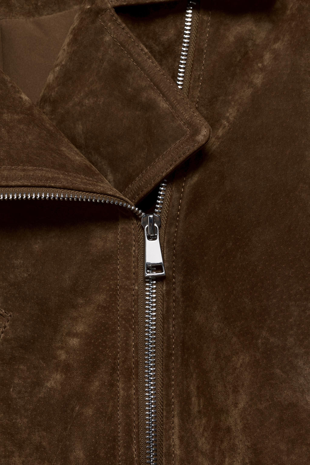 CAZADORA CORTA 100% PIEL ANTE CINTUR?N / Tabaco - Zara фото 5