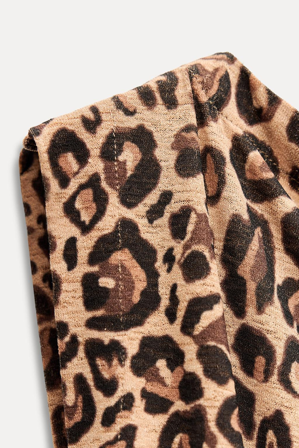 ANIMAL PRINT LONG KNIT TOP - Zara фото 7