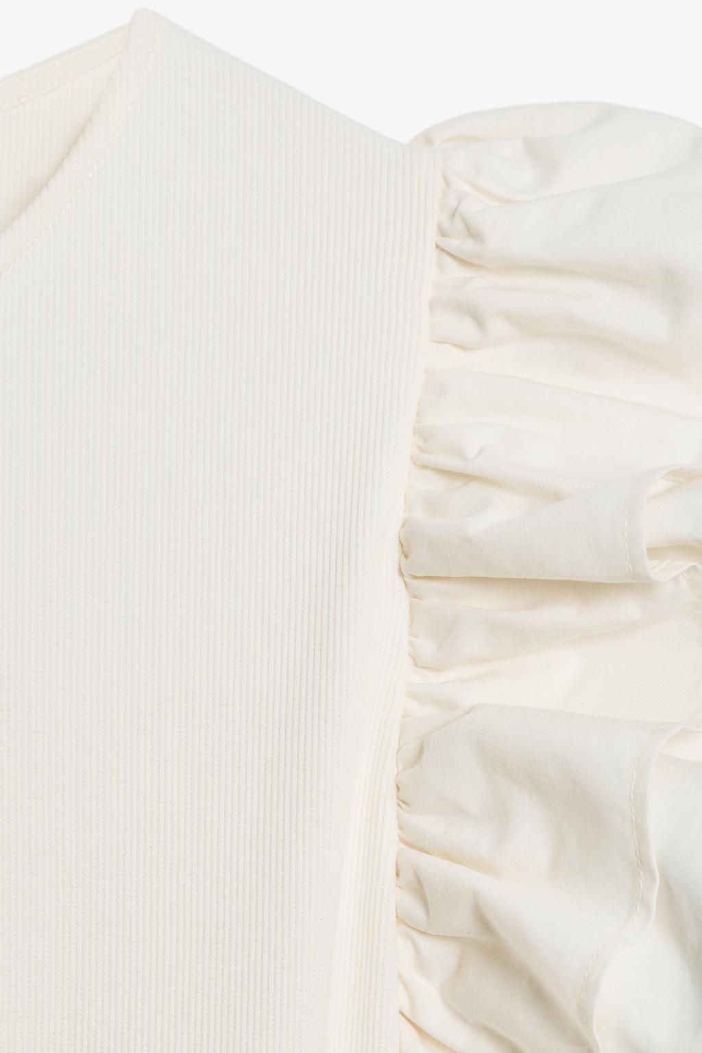 RUFFLED CONTRAST DRESS - Zara фото 8