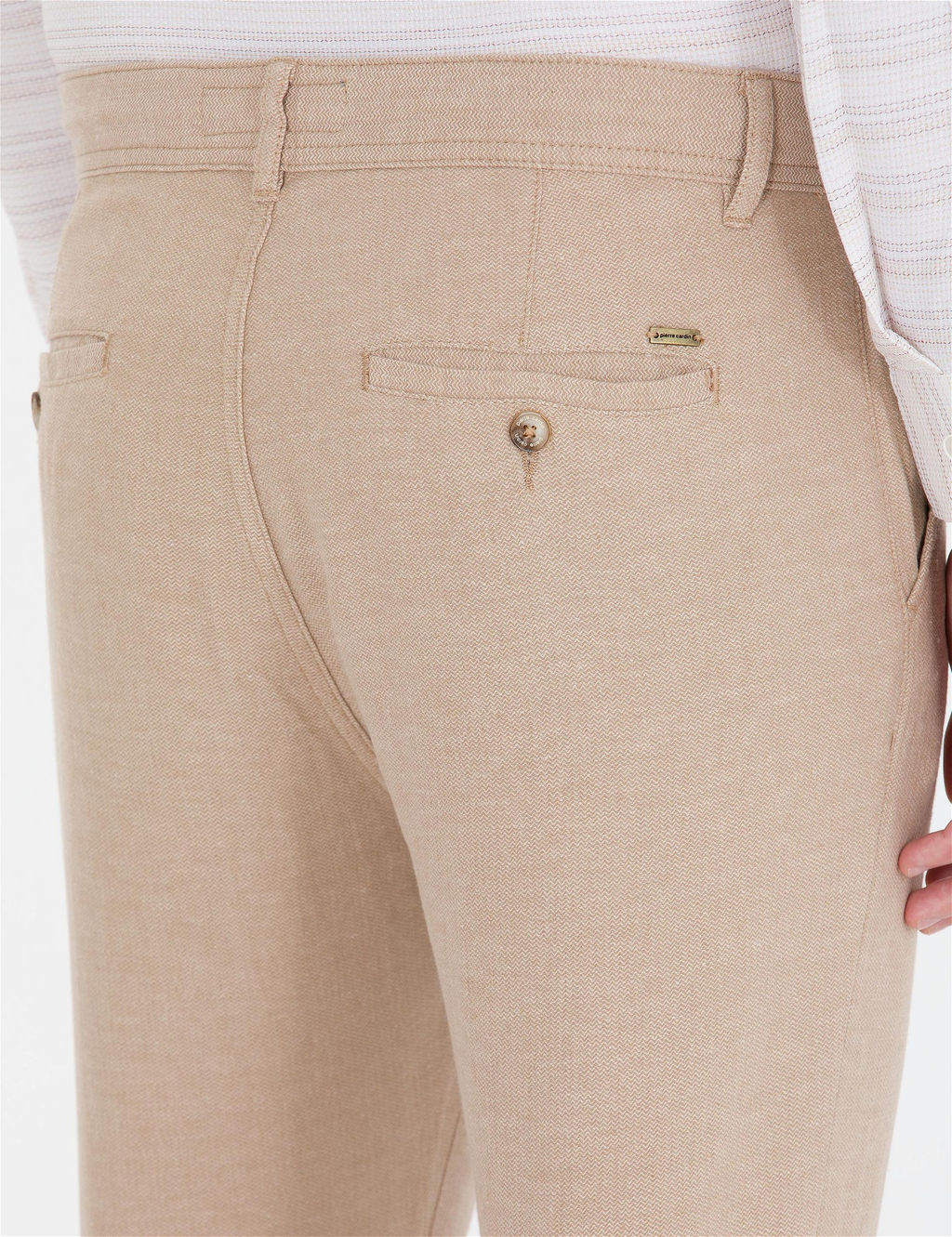 A__k Kahverengi Carrot Fit Beli Lastikli Kanvas Pantolon - Pierre cardin фото 3