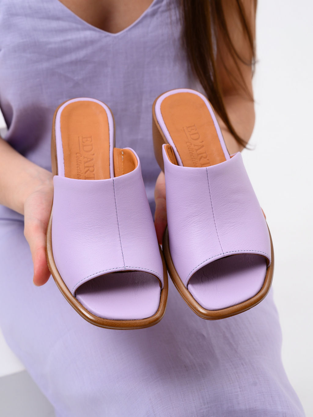 Сабо 4012.23663br.Лиловый+коричневый