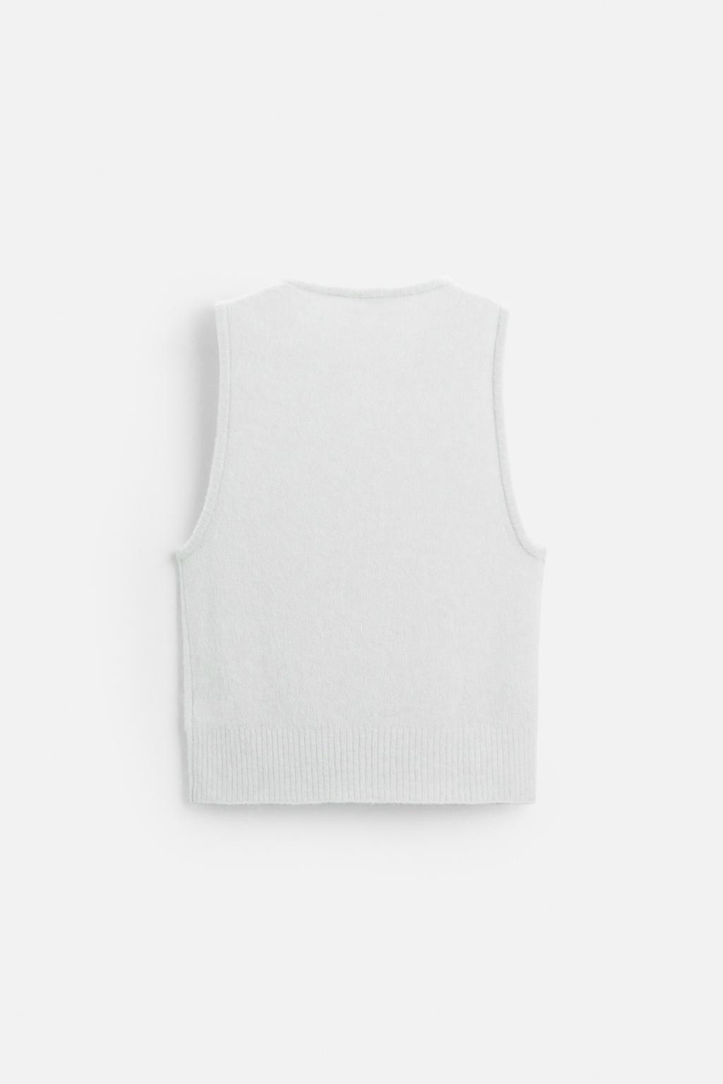 WOOL BLEND KNIT VEST - Zara фото 7