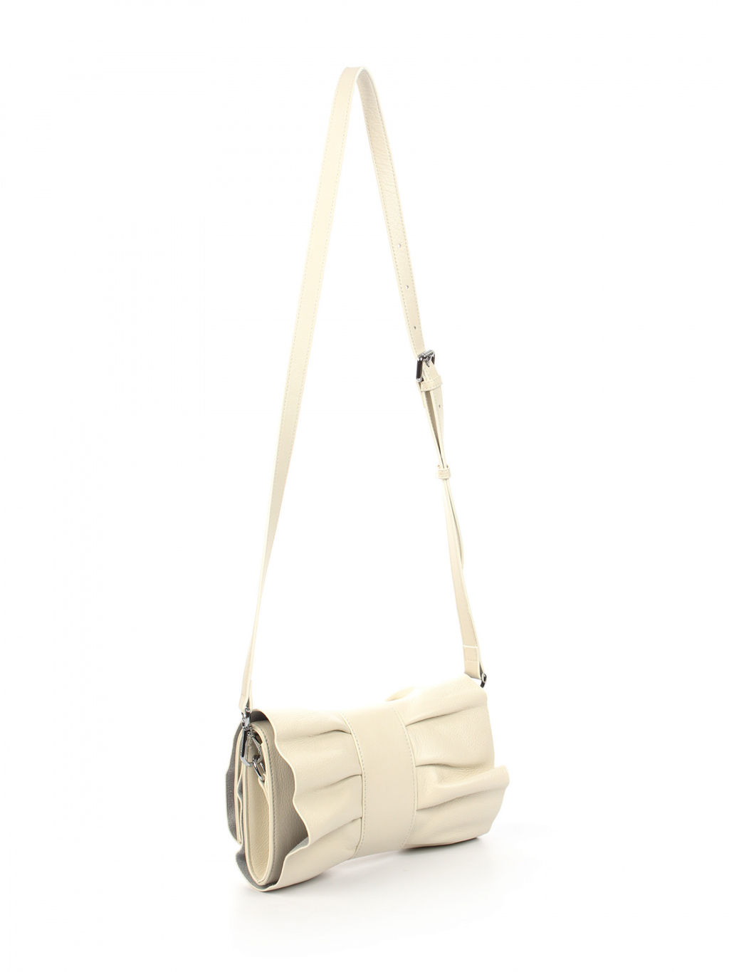 LACCOMA сумка АУ4725-П-молочный натуральная кожа хлопок
