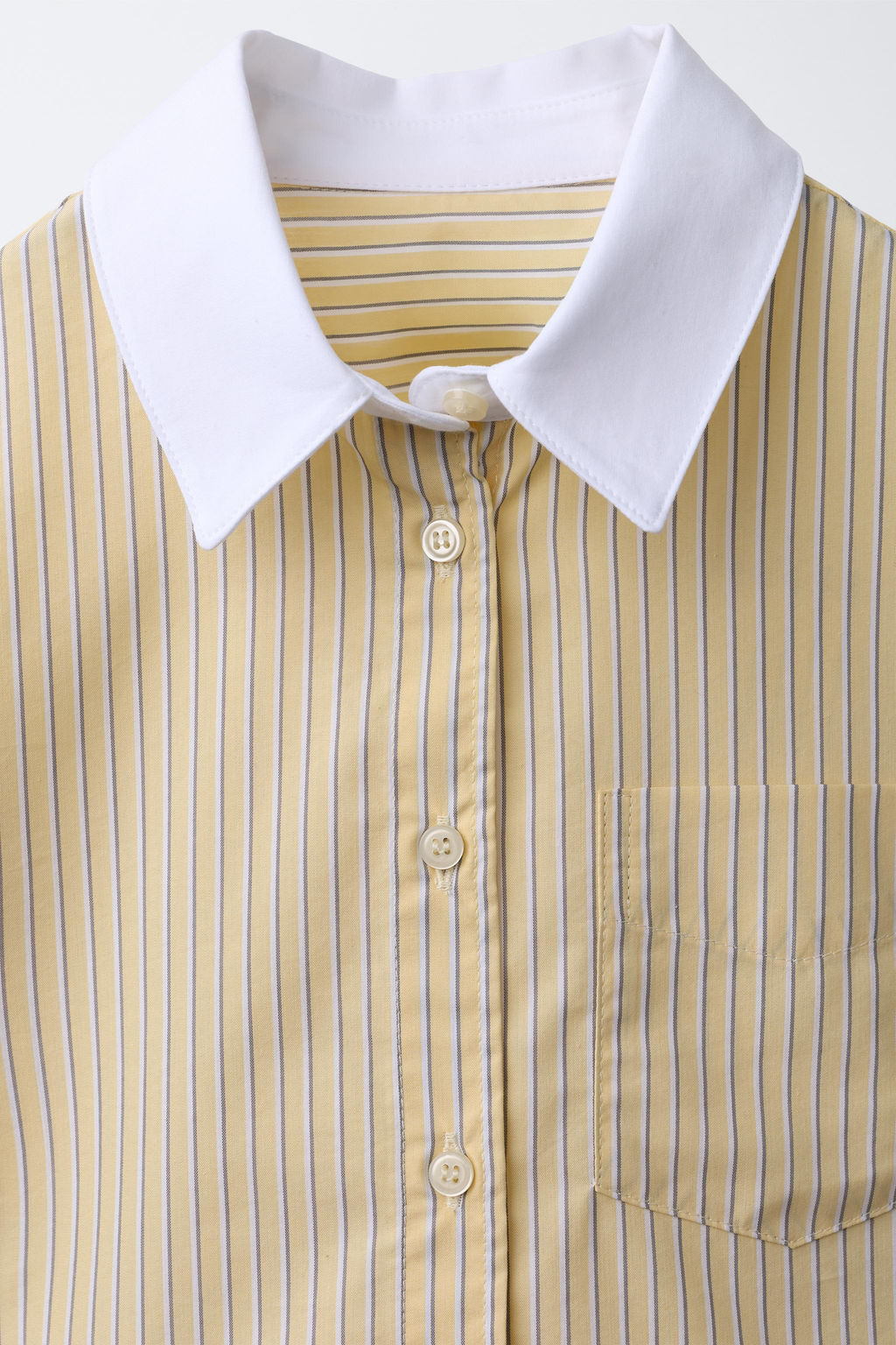 CAMISA RAYAS GLOBO / Amarillo - Zara фото 5