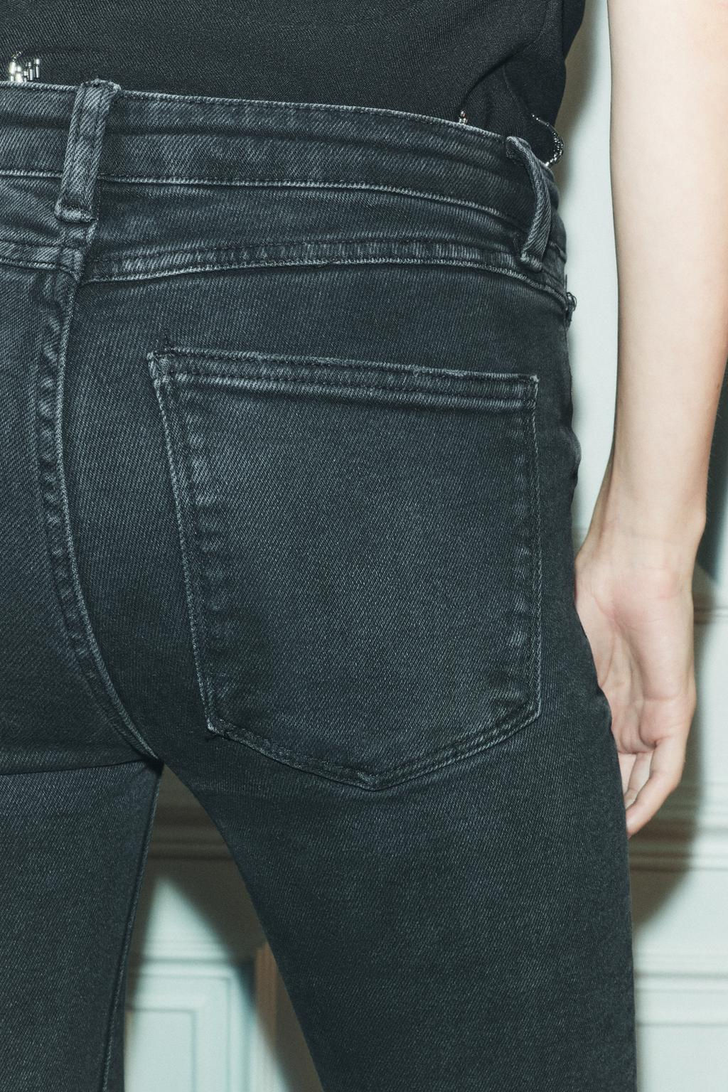 ZW COLLECTION SKINNY MID-WAIST JEANS - Zara фото 4