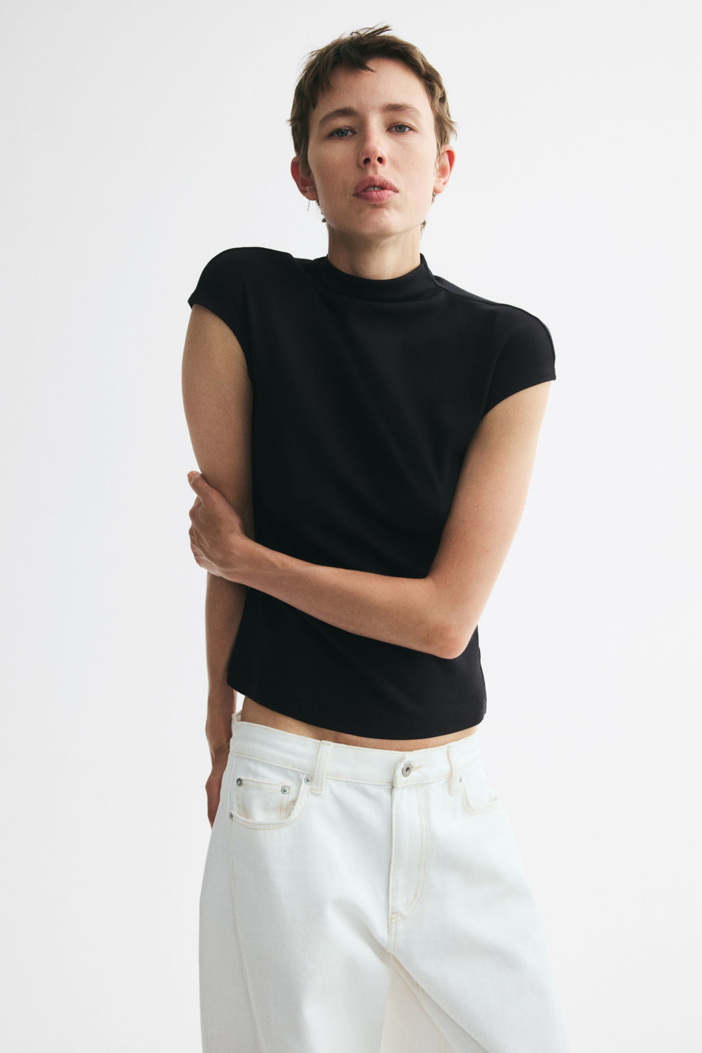 Top de punto con cuello elevado - H&m фото 5