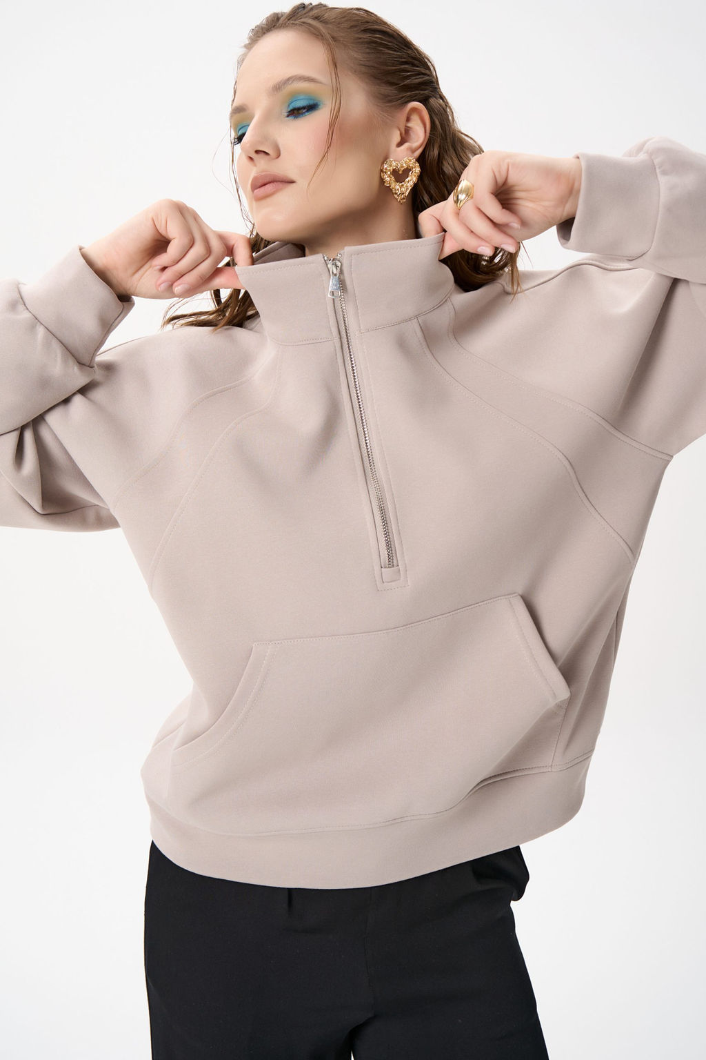 Свитшот Деми (бежевый) - Эльза фото 3