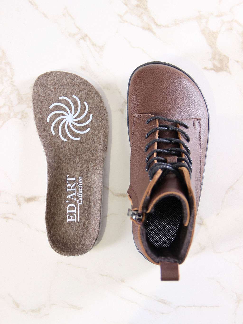 Босоногие ботинки 351.NATAbl.Светло-коричневый оттима/шерсть