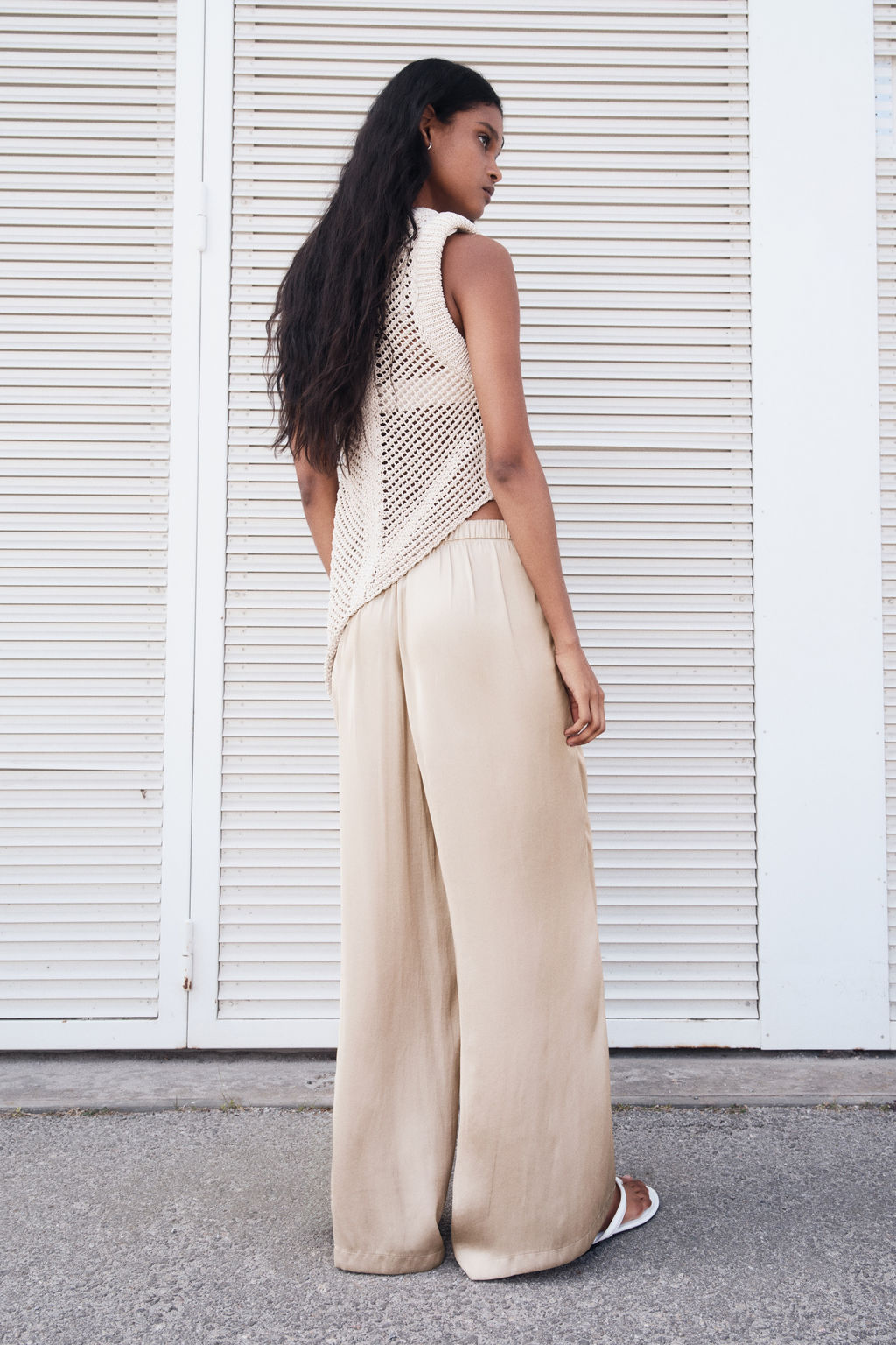 Pantal?n de sat?n con detalle cruzado - H&m фото 6