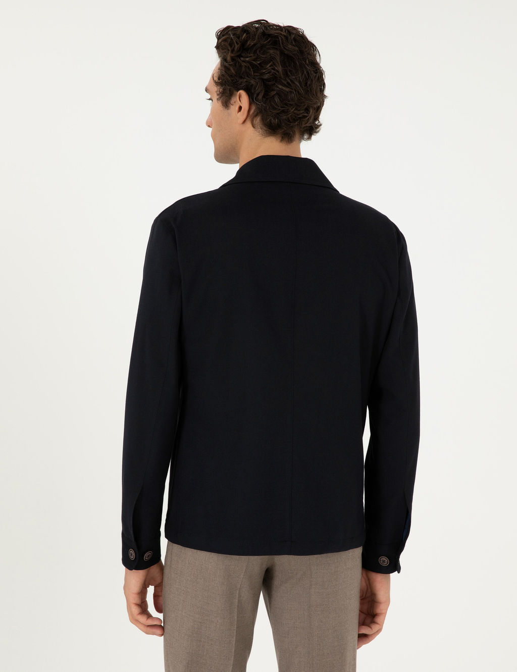 Темно-синяя куртка классического кроя - Cacharel фото 5