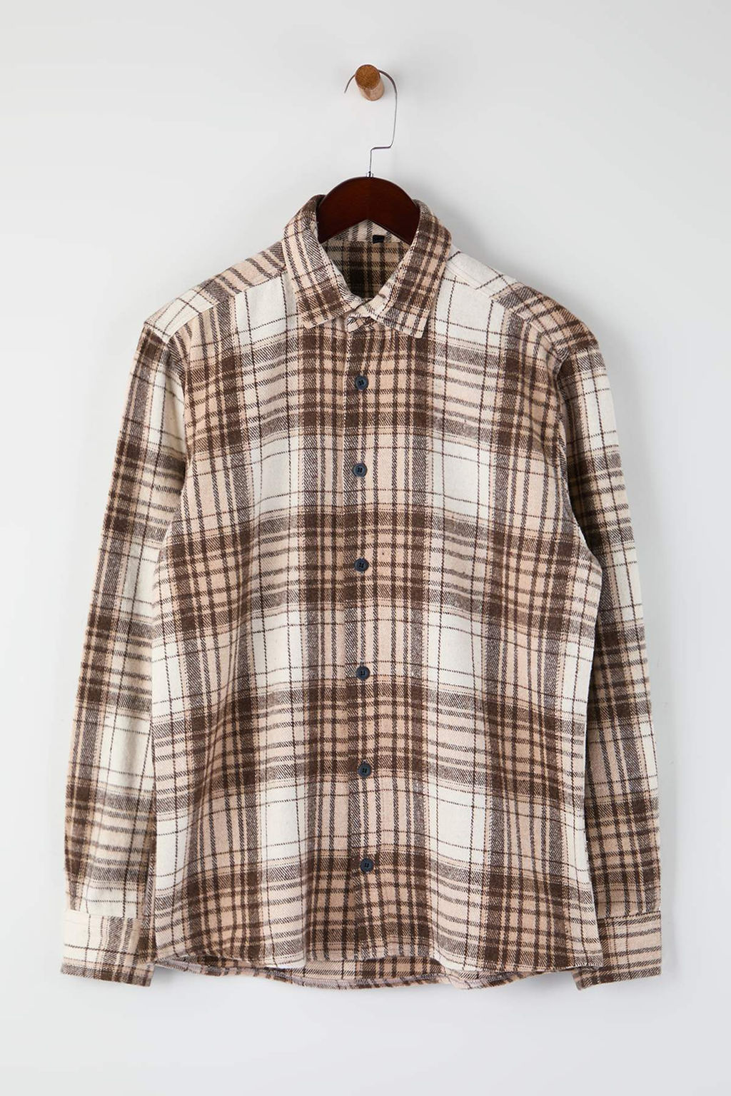 Kahverengi Regular Erkek Gomlek TMNAW26GO00037 - Trendyolmilla фото 7