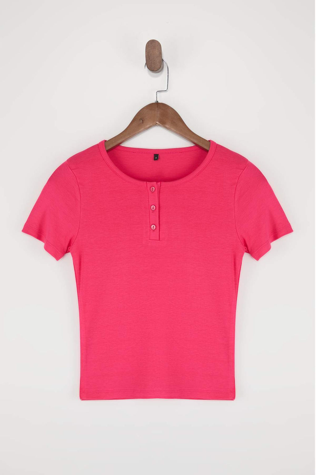 Wardrobe Essentials-Ekru Fitted/Vucuda Oturan K?sa Kollu Dugmeli Yumusak Orme Bluz TWOSS26BZ00333 - Trendyolmilla фото 7