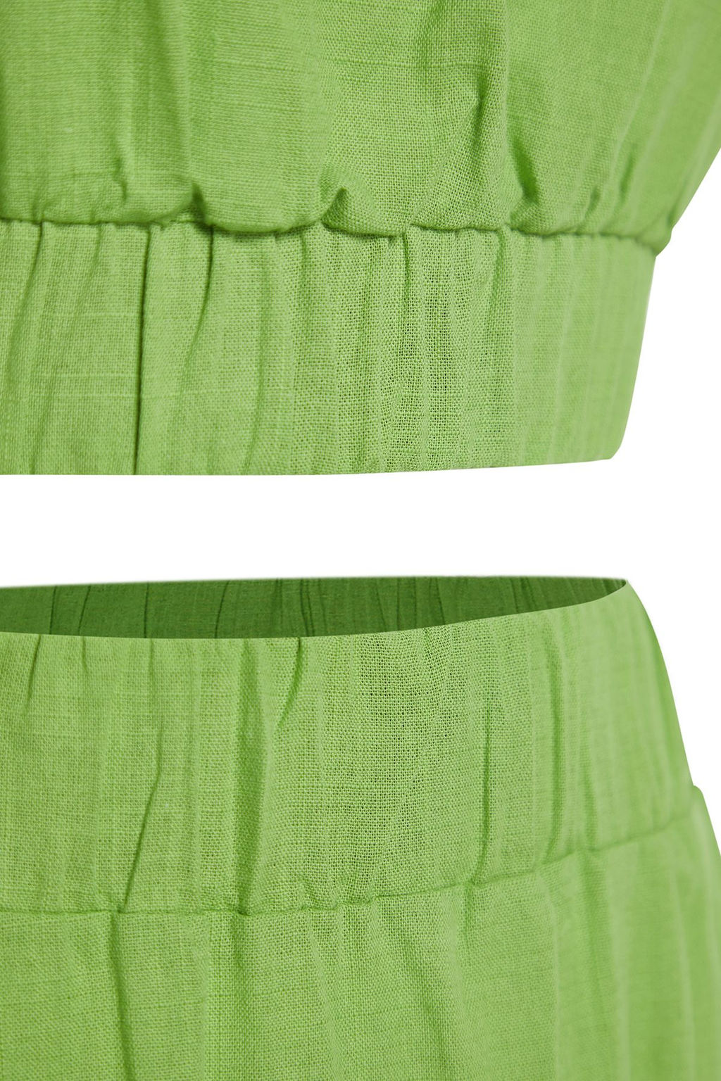 Yesil Dokuma Tek Omuz Bluz Etek Plaj Tak?m TBESS24AU00037 - Trendyolmilla фото 8