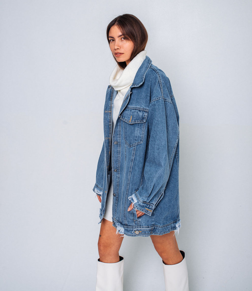 Джинсовая куртка #КТ10029, голубой - Dommod фото 4