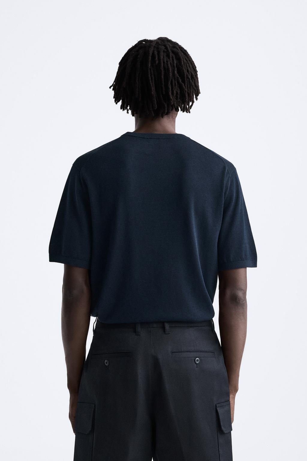 KNIT COTTON - SILK T-SHIRT - Zara фото 3