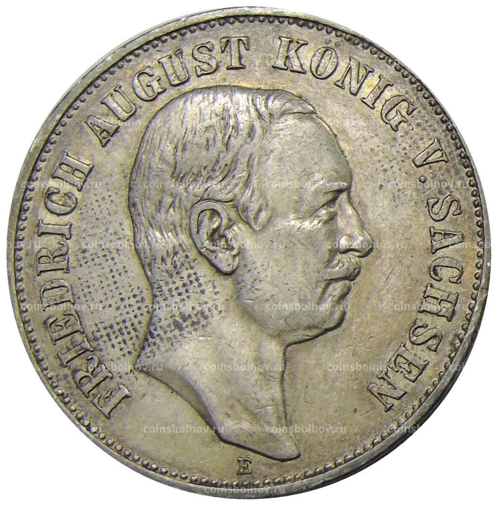 5 марок 1907 года Е Германия (Саксония)