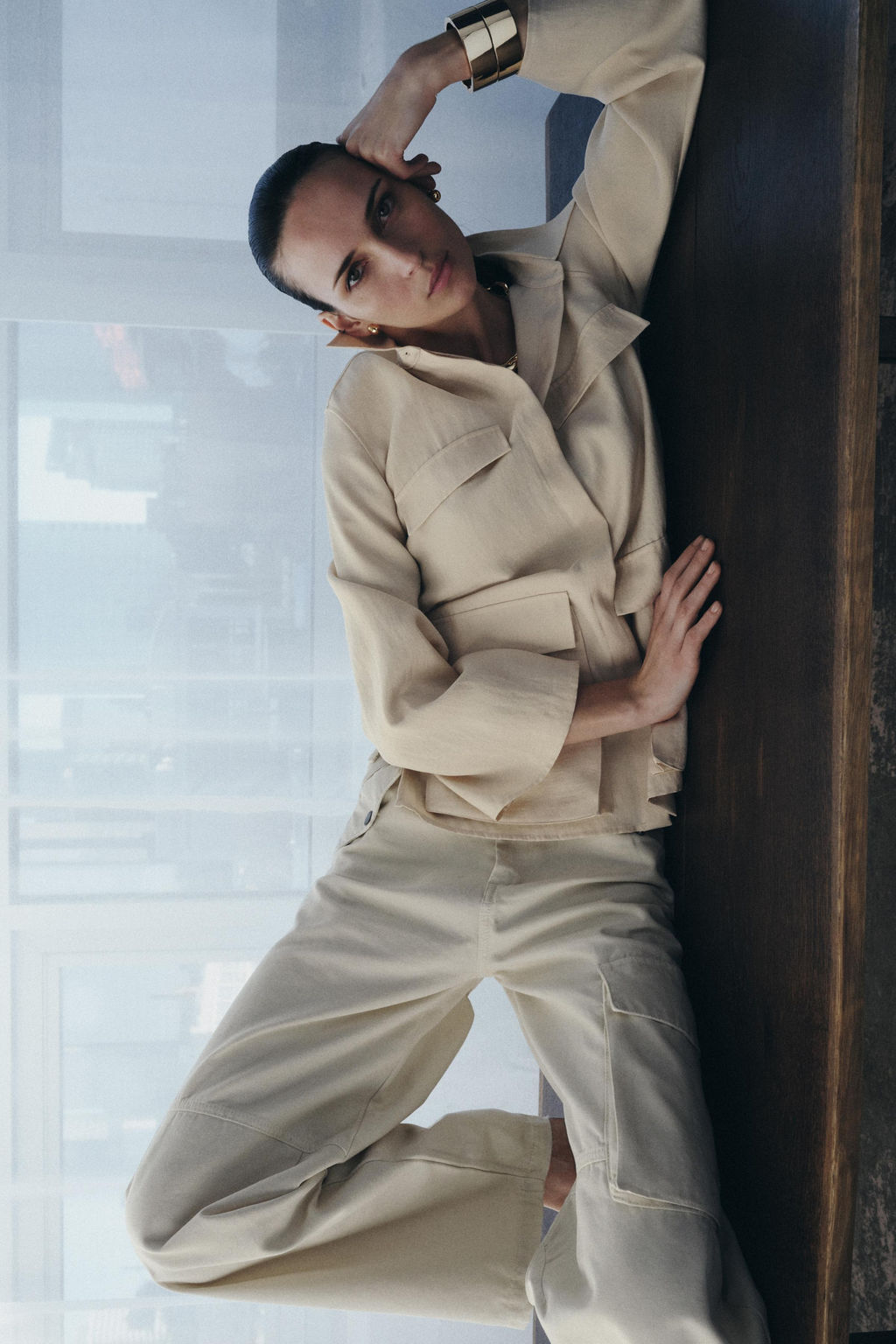 ZW COLLECTION FLOWING SHIRT WITH POCKETS - Zara фото 6