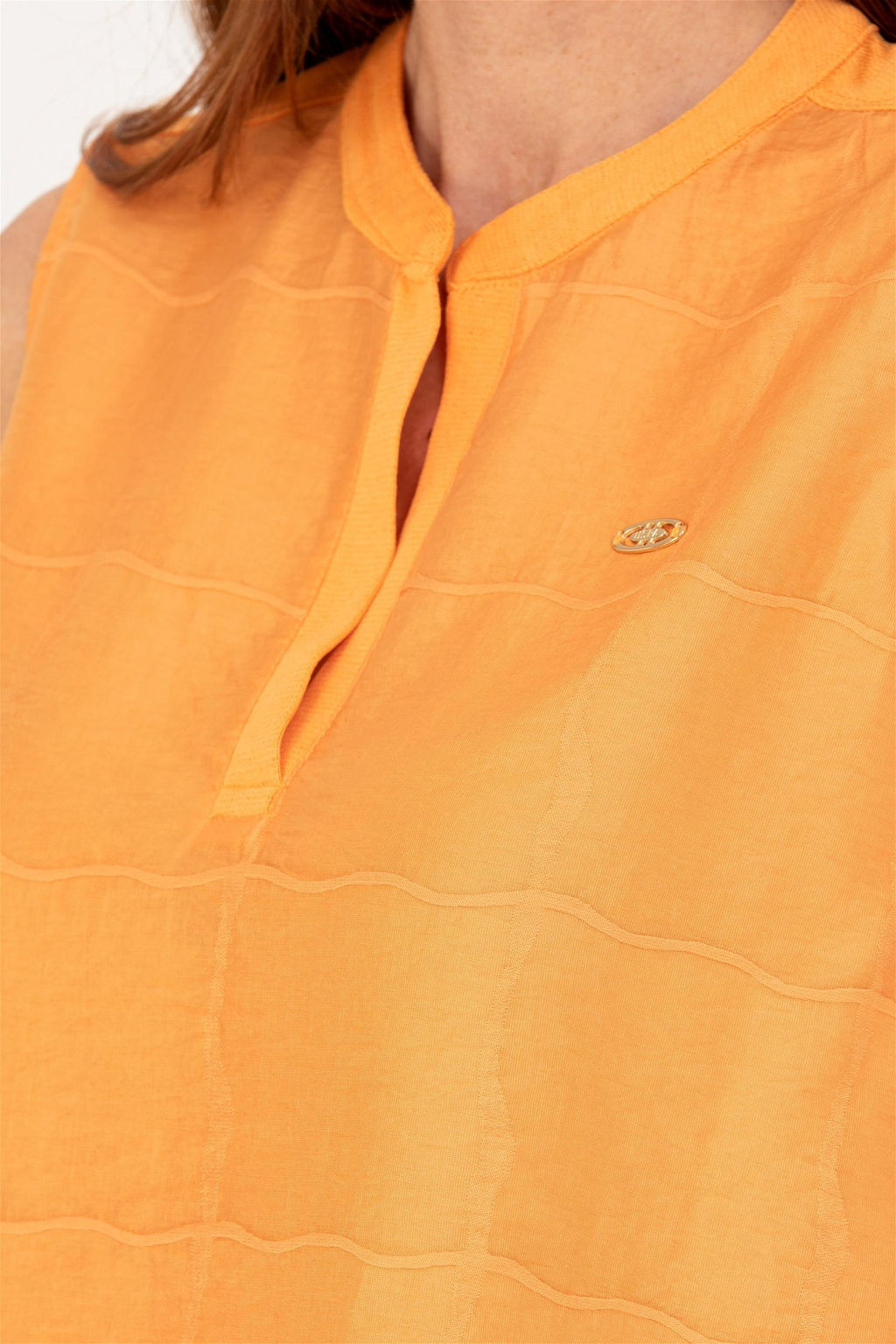 U. S. Polo Assn Женская оранжевая футболка без рукавов с v-образным вырезом - U.s. polo assn фото 7