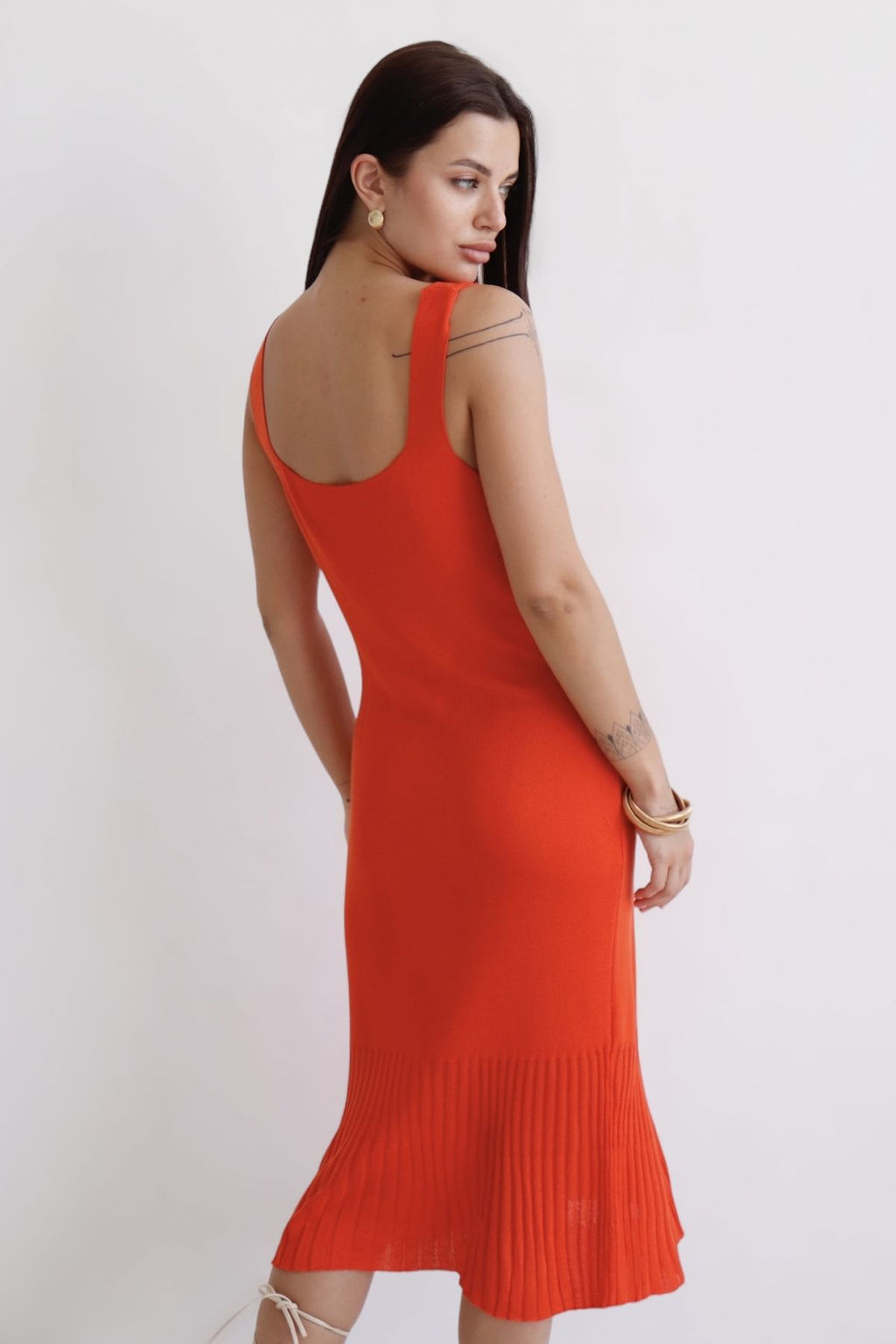Платье вязаное оранжевое - Martichelli фото 18