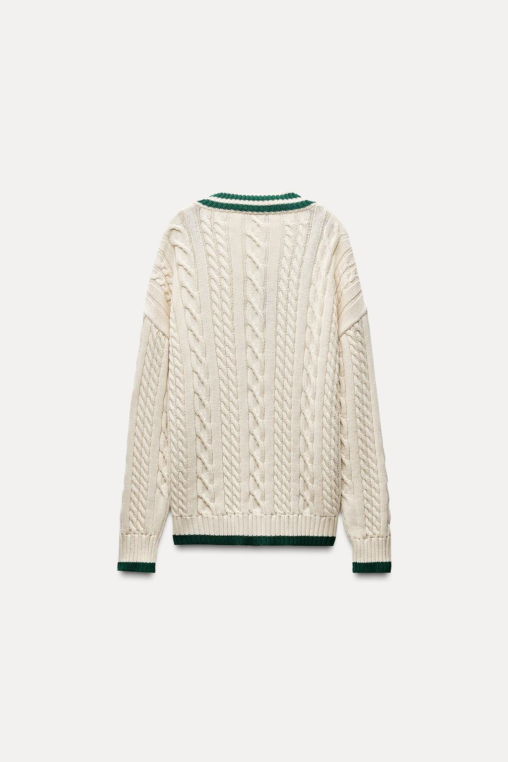CABLE-KNIT SWEATER - Zara фото 3