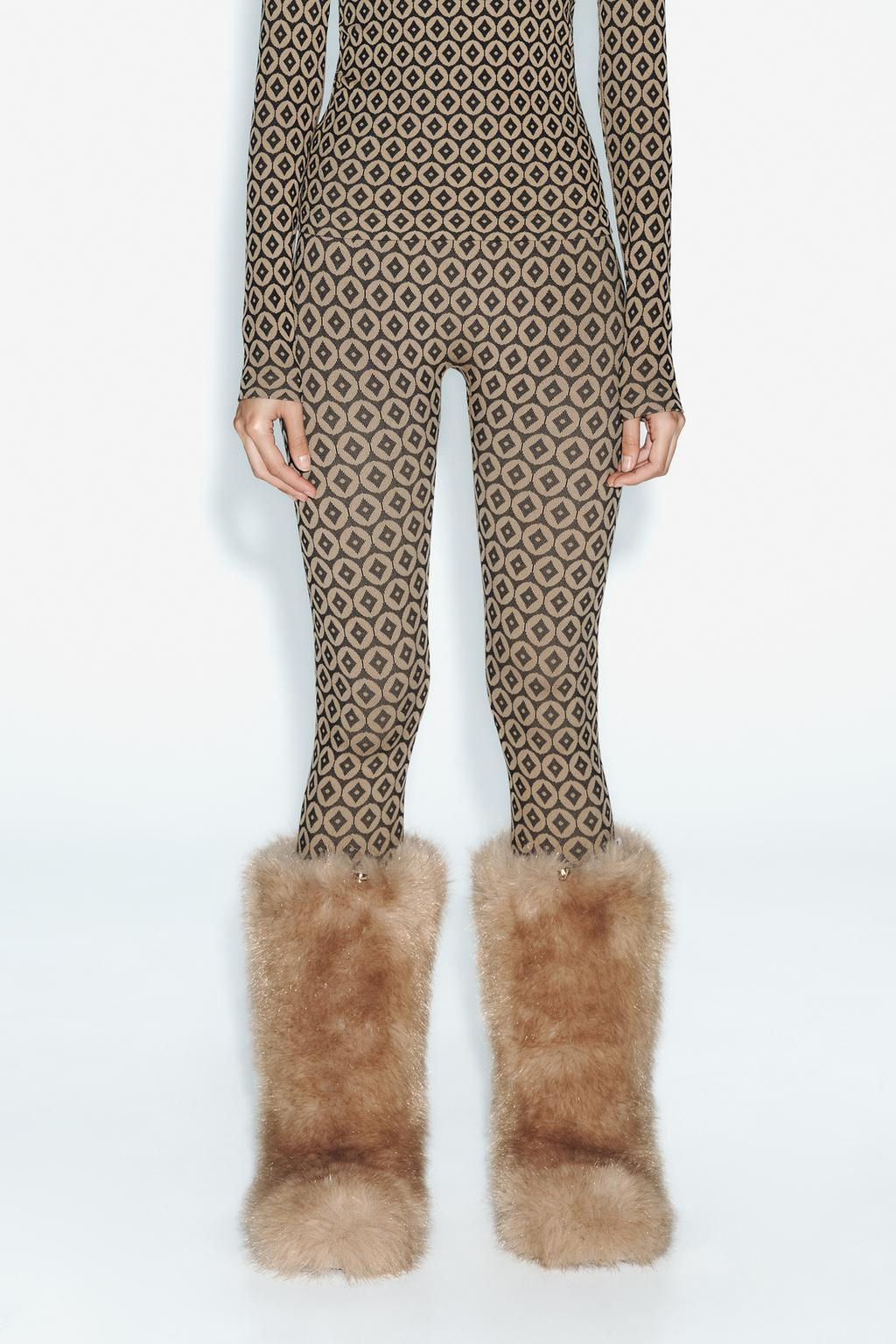 SKI COLLECTION THERMOLITE® THERMAL JACQUARD LEGGINGS - Zara фото 7