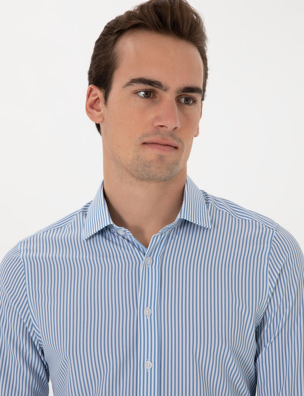 Mavi _izgili Ex. Slim Fit Uzun Kollu G_mlek - Pierre cardin фото 2