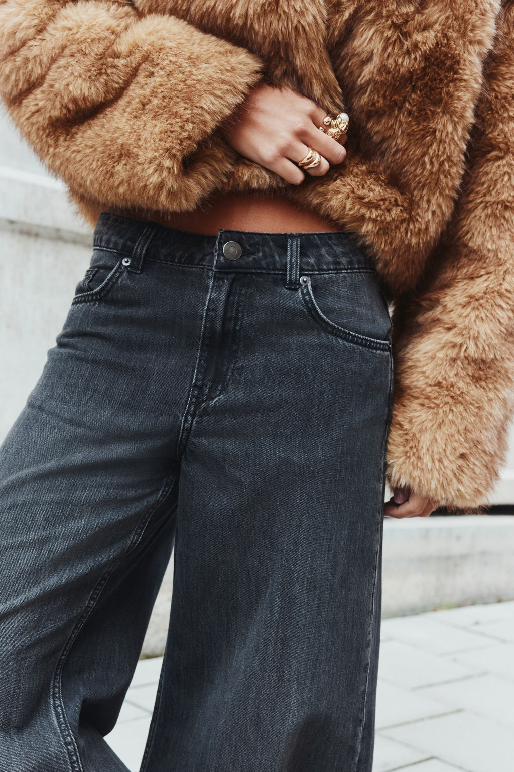 Wide Regular Jeans - H&m фото 6