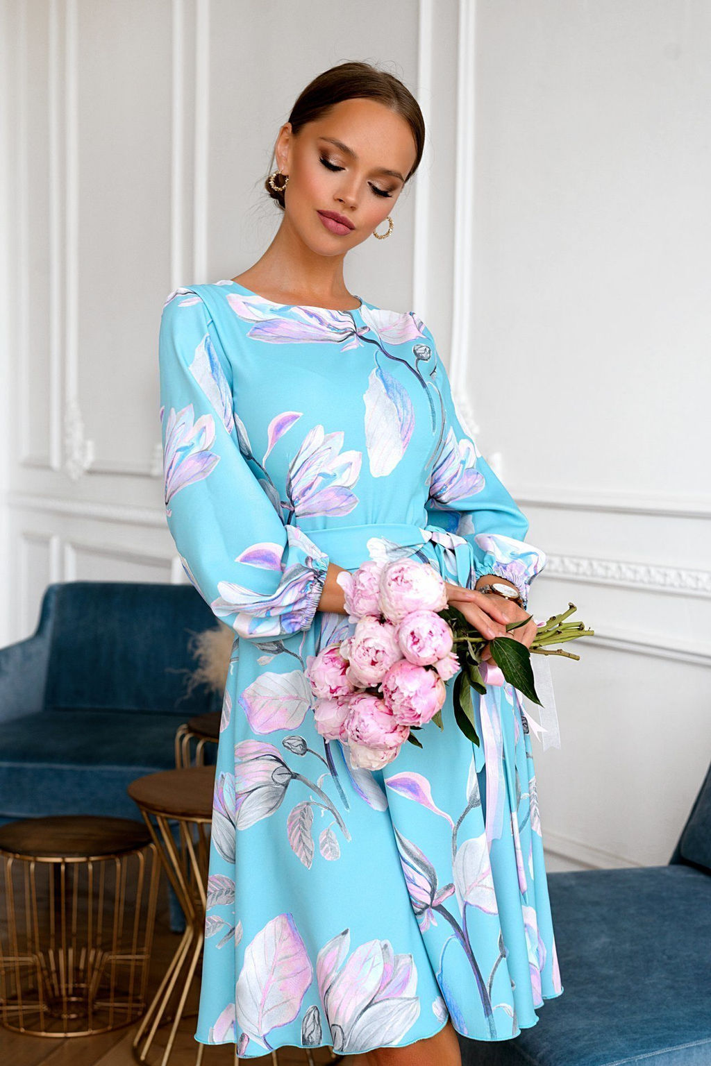 Платье Open Style 4363 голубой