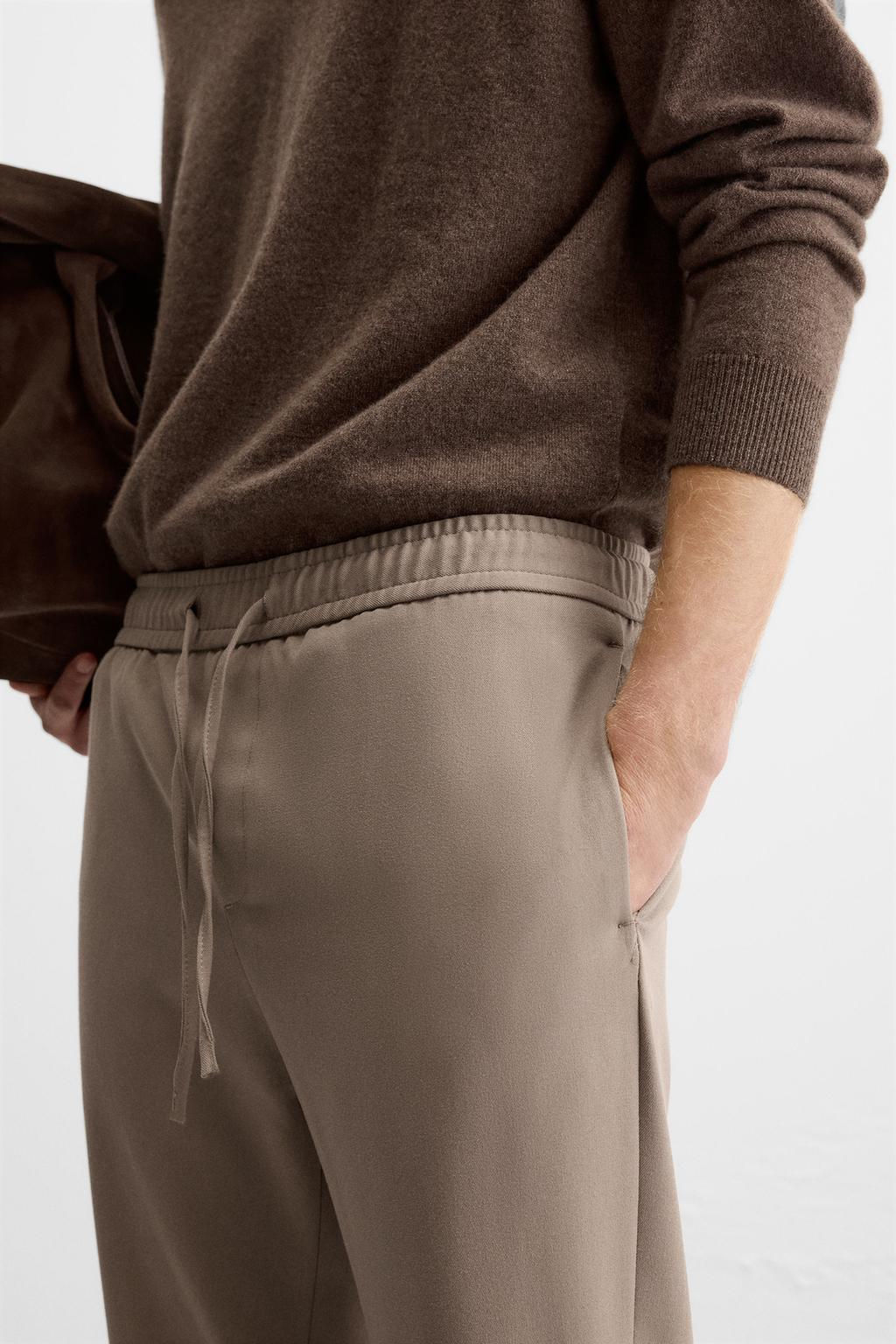 COMFORT FIT JOGGER WAIST TROUSERS - Zara фото 23