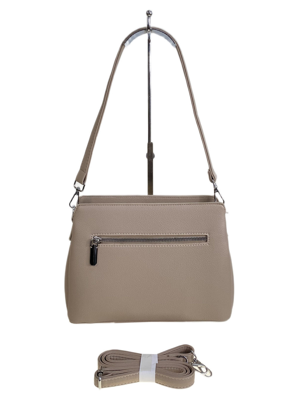 Женская сумка из искусственной кожи, цвет светло бежевый - Greta фото 2