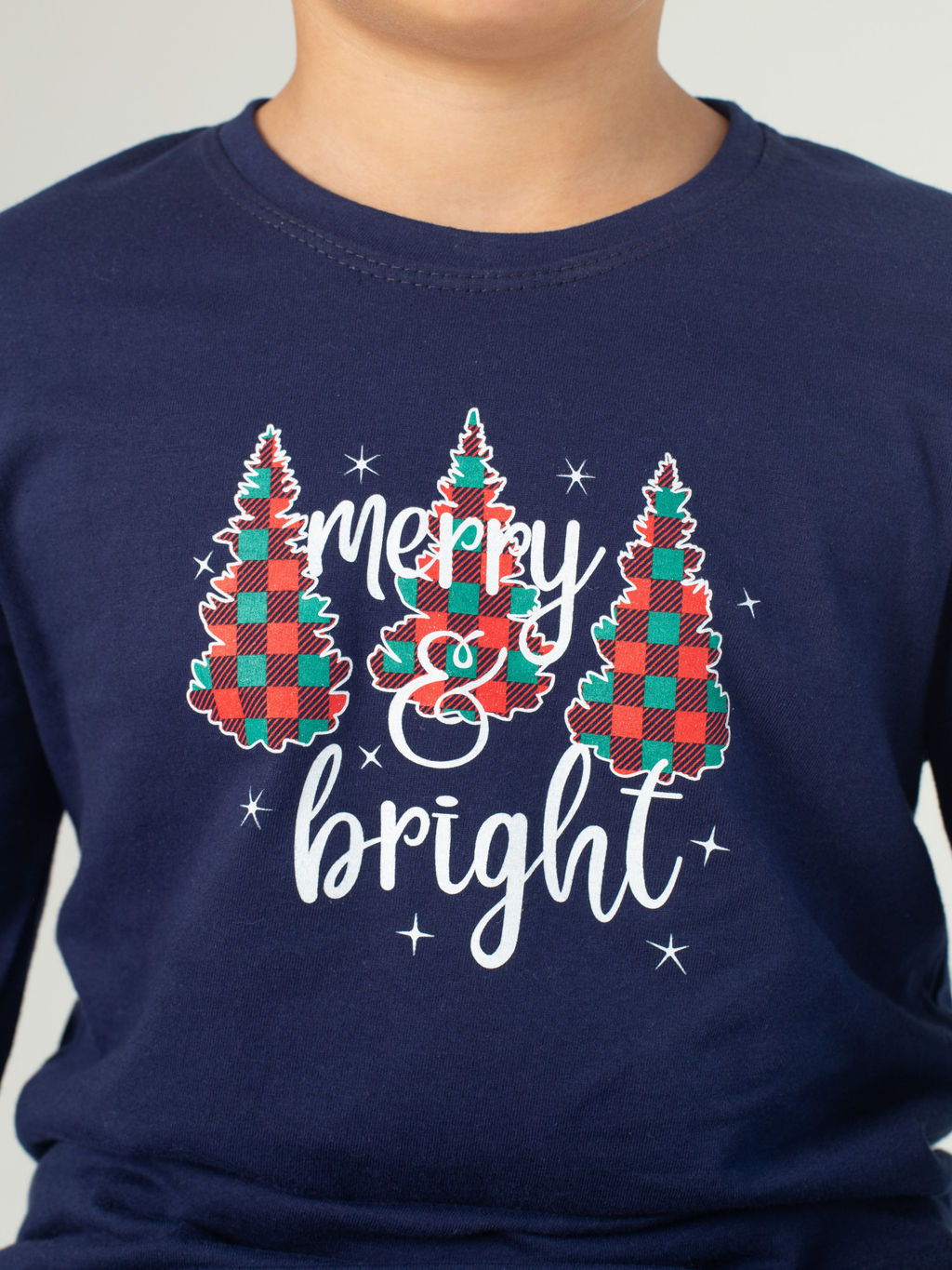 Пижама детская кулирка с брюками "ЕЛКИ" ЗЕЛЕНЫЙ