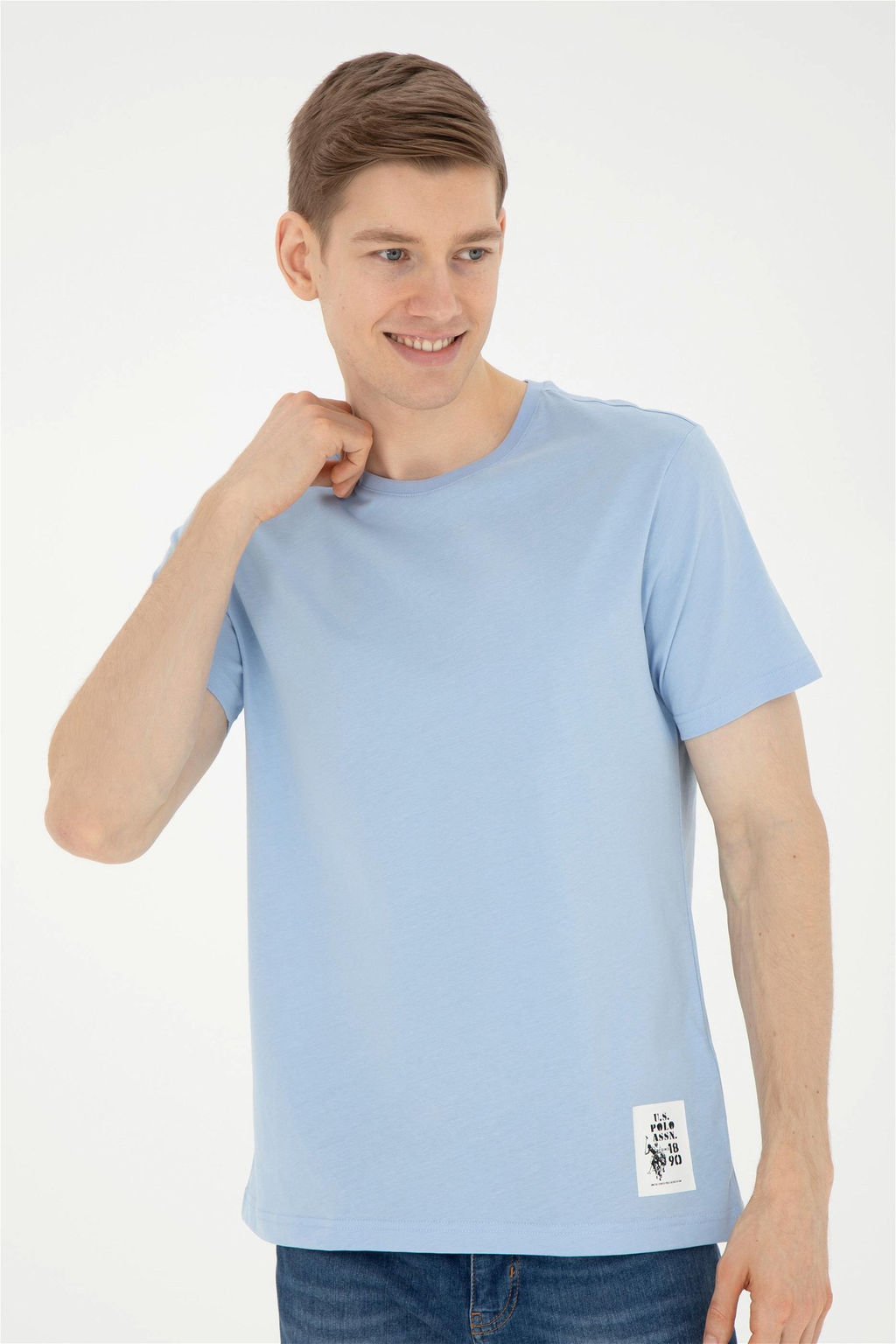 Мужская голубая футболка - U.s. polo assn фото 3