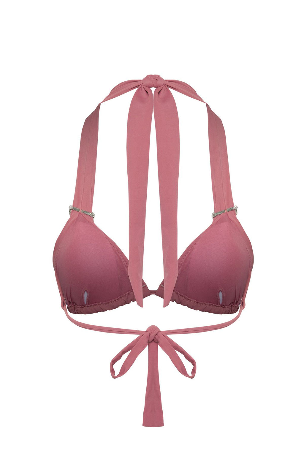 Trendyolmilla Siyah Ucgen Fiyonk Aksesuarl? Pretty Bikini Ustu TBESS25BU00037 фото 10