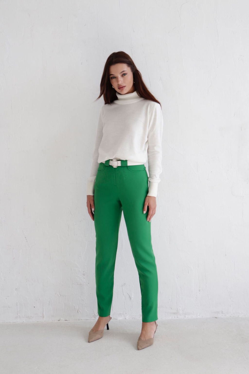10142 Брюки-дудочки зелёные - Martichelli фото 3