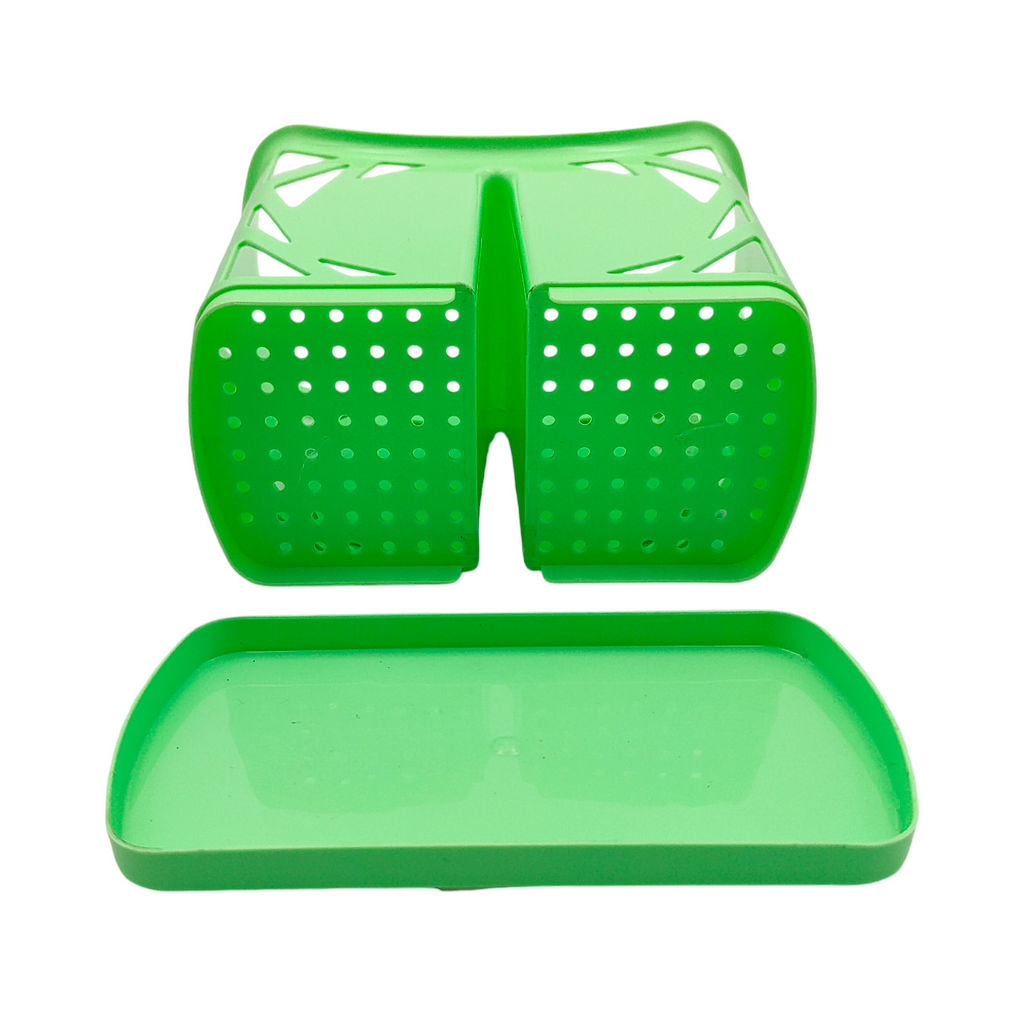 Подставка для столовых приборов п/эт. 2-секц. (цвет в ассорт.) (Радиан)