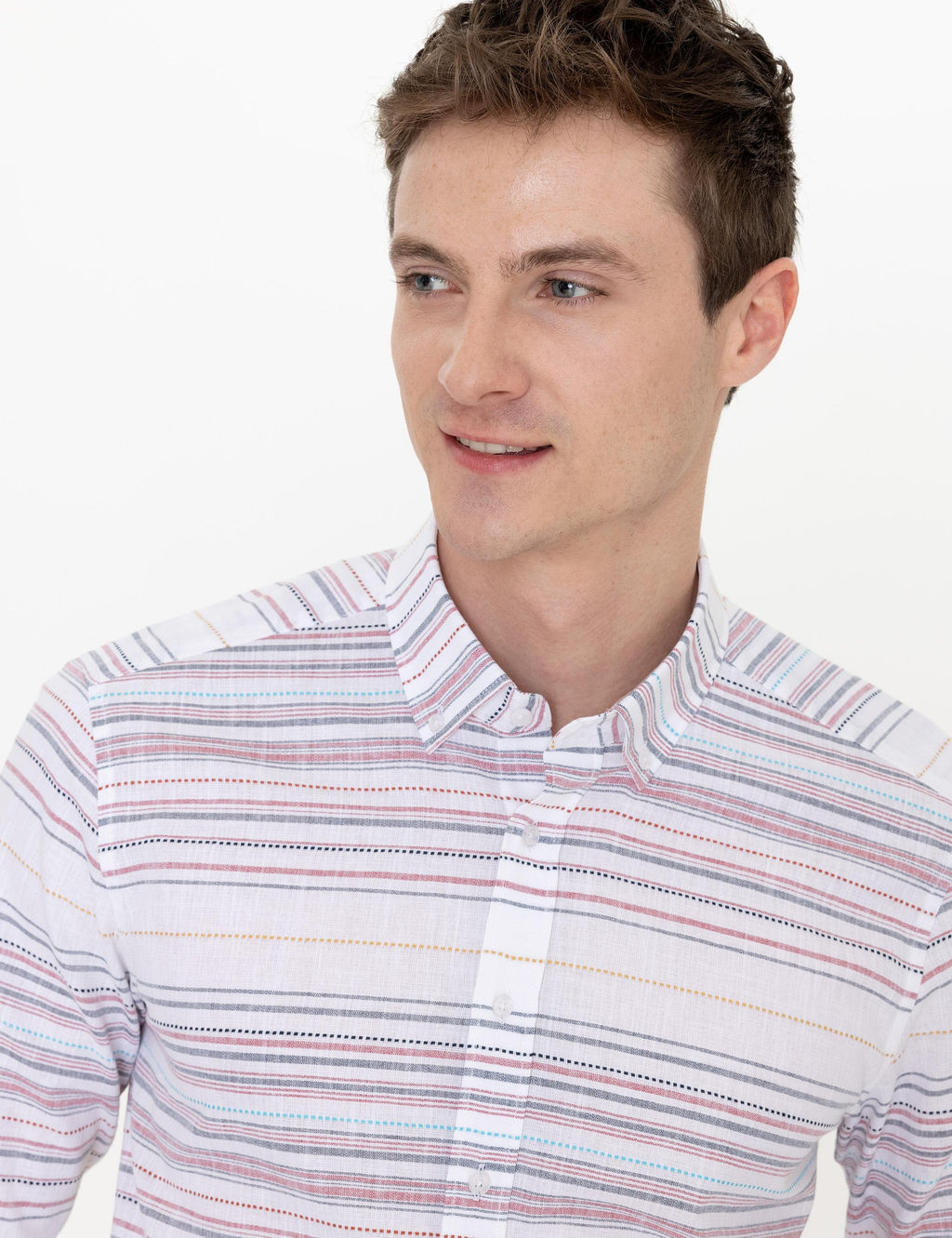 Красная зауженная рубашка с длинным рукавом - Cacharel фото 2